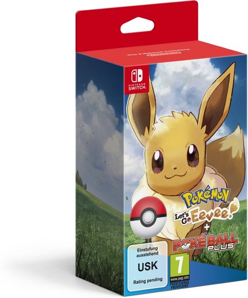 Pok&eacute;mon Let&rsquo;s Go Eevee + Pok&eacute;ball Plus -ohjain (k&auml;ytetty)