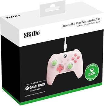 8BitDo Ultimate Mini Wired Xbox Pad Clear Pink