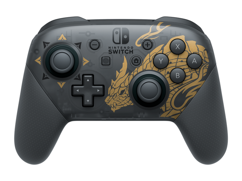 Nintendo Switch Pro Controller Monster Hunter Rise (k&auml;ytetty)