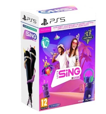 Let's Sing 2025 + 2 mikrofonia PS5
